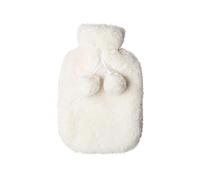 Bouillotte toute douce à pompons