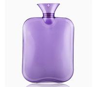 Bouillotte transparente classique Bouteille d'eau chaude Watehot remplie portable réutilisable idéale for soulager la douleur, sac et froide/Blu(Purple)