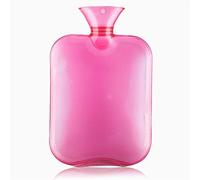Bouillotte transparente classique Bouteille d'eau chaude Watehot remplie portable réutilisable idéale for soulager la douleur, sac et froide/Blu(Roze)