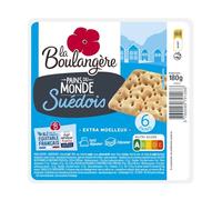 BOULANGERE - Pains suédois LA | Savoureux et onctueux | Parfait pour vos burgers et recettes gourmandes | 180 g | LOT DE 4
