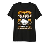 Boulangerie Cadeau Je suis Boulanger Fais Pain & Bois Bière T-Shirt Haut de Gamme