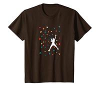 Boulder Grimpeur, Mur d'escalade pour Homme, Enfant, Anniversaire T-Shirt, Enfant, Marron, 6 Ans