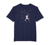 Boulder Grimpeur, Mur d'escalade pour Homme, Enfant, Anniversaire T-Shirt, Homme Grandes Tailles, Bleu Marine, 4X Tall