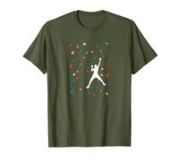 Boulder Grimpeur, Mur d'escalade pour Homme, Enfant, Anniversaire T-Shirt, Homme, Olive, M