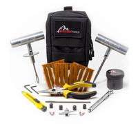 Boulder Tools Kit Compact de Réparation de Pneu avec Pochette de Rangement - Kit de Prise de Pneus Universel Robuste, se Range Facilement à l'intérieur de Votre UTV, ATV, Camion, Moto