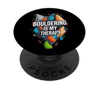Bouldering is My Therapy Climber Rock Climbing Design PopSockets PopGrip Adhésif