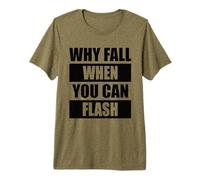 Bouldering Pourquoi Tomber Quand on Peut Flasher Boulderer T-Shirt Haut de Gamme