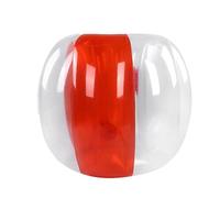 Boule à Bulles Gonflable Keenso, Boules à Bulles extérieures de 120 cm Jouet de Football de Jeu Actif pour Fournitures de Jeu gonflables pour Adultes(Rouge Transparent