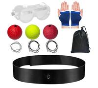 Boule à cheveux reflex - Boule de réflexe de boxe | Boule portable pour entraînement de vitesse de poinçonnage | Ensemble de balles de boxe avec bande élastique | Équipement d'entraîneur de réaction