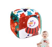 Boule à cliquet pour bébé - Jouet sensoriel en peluche douce de 4,13 pouces, jouet de préhension d'activité coloré, jouet de développement pour l'apprentissage précoce | Ballon éducatif