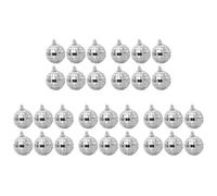 Boule A Facette Boule Disco miroir 4cm, 6 à 30 pièces, lumière de scène réfléchissante rotative, boule de verre argenté brillant, décoration de fête de mariage à domicile Ktv(4cm 30PCS)