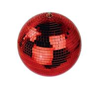 Altai Boule à facettes G007KF Rouge 300 mm – Facettes verre miroir poli 10x10 mm