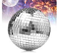 Boule À Facettes, 20 Cm, Boule Disco Miroir, Boule À Facettes À Suspendre, Boule Miroir, Boule Pailletée, Boules À Facettes Disco Miroir Avec Anneau De Suspension Pour Fête Carnaval Effet De Lumière