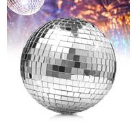 Boule à Facettes, 20 cm, Boule Disco Miroir, Boule à Facettes à Suspendre, Boule Miroir, Boule Pailletée, Boules à Facettes Disco Miroir Avec Anneau De Suspension pour Fête Carnaval Effet de Lumière