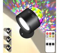 Boule à facettes, 360° rotation lumière disco Lampe de fête LED avec télécommande RGB Effets de lumière disco dynamiques,USB,lumière de fête Fête/Halloween/Enfants/Mariage