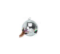 Boule à Facettes Argentée 50cm FXLab avec deux points de suspension - Matériau Léger, Mirroir Poli - Light Bagues LED EN CADEAUX