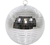 Boule à facettes décorative argentée Ø 20 cm - -