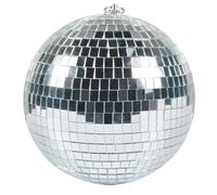 Boule à facettes disco - 20 cm - Boule disco brillante - Pour sapin de Noël, mariage, carnaval, fête d'anniversaire, décoration argentée - Effet de lumière DJ