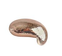 Boule à facettes disco 28 cm, miroir fondu, décoration intérieure réfléchissante, faite main, esthétique for la chambre, boule for table ou étagère(Gold)