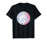Boule à facettes disco colorée des années 1970s soirée T-Shirt