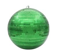 Boule à facettes disco, projecteur de scène, boule en verre rotative, décorations fête, karaoké, bar, éclairage DJ, reflets, colorée(Green,Diameter 30cm 11.8in)