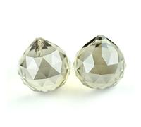 Boule à facettes en cristal K9 - Prisme en verre - Feng Shui - Décoration d'arbre de mariage - Décoration d'hôtel - Cognac - 30 mm - 1 pièce