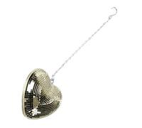 Boule à Facettes en Forme de Cœur, Jolie Décoration de Boule Réfléchissante en Verre Brillant Faite à la Main pour Terrasse pour Fête (Champagne Or)