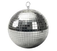 Boule à facettes en verre véritable avec crochet de suspension - 15 cm - Effet de lumière de fête - Boule disco