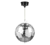 Generique Boule à facettes Fuzzix MB30ML 30 cm LED RGBW Moteur à piles à suspendre
