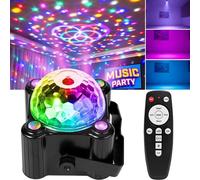 Boule à facettes lumière de fête RGB,Disco Laser UV lumière noire 6 couleurs de lumièrebeidenung mode dynamique,lumière de scène son activé pub fête spectacle