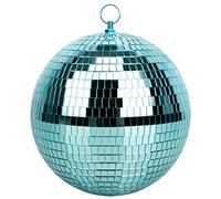 Boule à facettes pour discothèque, DJ, club, fête, mariage, décoration d'intérieur, Muscab 20,3 cm avec anneau de suspension, bleu