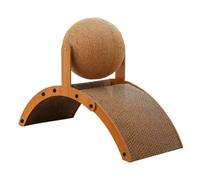 Boule à gratter pour chat - Grattoir interactif vertical avec base ondulée - Jouet à aiguiser naturellement - Solution de jeu et de repos passionnante pour les chats d'intérieur