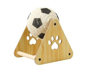 Boule à gratter pour chat - Jouet vertical à gratter pour chaton | Roue d'exercice design de football pour chat | Coupe des ongles moyenne grande petite race | Football Designs Outil d'image d'ongles