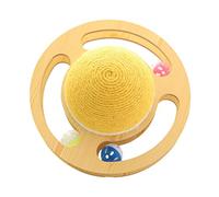 Boule à gratter pour chat,Space Asteroid Cat Scratch Ball | Jouet pour chat mobile avec plateau rotatif, trois boules à bulles pour aiguiser les griffes Delr