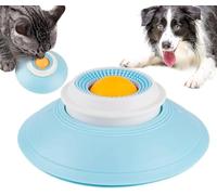 Boule à lécher pour chien, jouet interactif à alimentation lente, silicone de qualité alimentaire, base large antidérapante, facile à nettoyer pour chiens (jaune, 1 pièce)