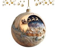 Boule à neige 2D loup de neige Père Noël en acrylique Décoration de fête | Décoration de Noël intérieure pour fenêtre, entrée, chambre, bureau, cour, ferme, jardin, anniversaire, fête