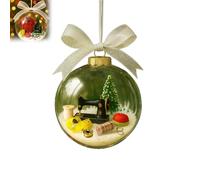 Boule à neige à coudre pour vacances, décoration de sapin de Noël, décoration de sapin de Noël, décoration d'intérieur chaude, cadeau unique pour couturiers ou familles, amis - Matériau résistant aux