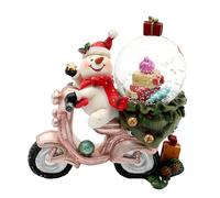 Boule à Neige Bonhomme de Neige sur Scooter - Moto, L/l/H/Ø Boule 11 x 6 x 11 cm, Ø 4,5 cm
