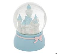 Boule à neige ""Château"" en résine & verre D10cm bleu - Atmosphera createur d'interieur