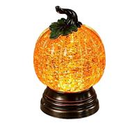 Boule à neige citrouille lumineuse à paillettes avec LED orange chaud | Décorations d'automne pour la maison - Globes d'eau scintillants - Pièce maîtresse de Thanksgiving - Cadeau saisonnier pour