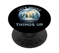 Boule à neige de Noël amusante Let's Shake Things Up PopSockets PopGrip Adhésif
