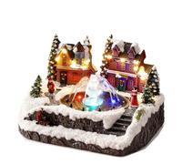 Boule à Neige de Noël avec Fontaine d'eau - Alimentée par USB et Piles pour décoration de Table, décoration de Noël pour la Famille