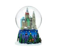 Boule à Neige de Noël avec Horizon de New York et Boules à Neige Rockefeller Center NYC