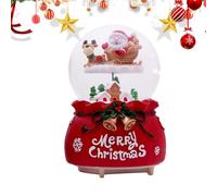Boule À Neige De Noël - Boîte Musique Effet Automatique | avec Sapin, Père Et Lumières Décoration Originale Créative Design Rotatif Mélodie Festive