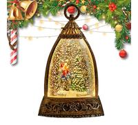 Boule à neige de Noël - Boule à neige éclairée 8,5 x 5 x 14 cm, lampe musicale scintillante, ornement décoratif de vacances à piles | Bureau festif, veilleuse pour bureau, maison, fête, personnes âgée