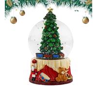 Boule à neige de Noël, boule à neige festive de Noël, boule à eau scintillante avec motif d'arbre de Noël, parfaite pour une décoration de vacances et des accents saisonniers de la maison