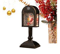 Boule à Neige de Noël,Figurine Jouet en Forme De Lanterne 3D avec 8 Chansons | Boule à Neige Musicale de Noël avec Rotation - pour La Maison, Le Salon, La Table, La Cheminée, La Saison Hivernale, Les