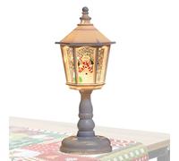 Boule à neige de Noël - Lanterne LED de 20,3 cm de haut, ornement de tempête à paillettes tourbillonnantes, mécanisme de chute de neige sans eau à piles | Décoration de maison de vacances festive pour