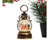 Boule à neige de Noël - Ornement rétro d'hiver - Boule de Noël éclairée - Décoration de Père Noël | Pour sous un sapin, cheminée, salon, chambre à coucher, rebord de fenêtre, amis, adolescents et