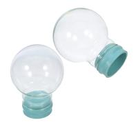 Boule à Neige Décorative Soi-même en Verre, 2 Pièces | Base en Caoutchouc, 45mm, Globe à Eau Rond et Dôme, pour Décoration de Noël et Maison
